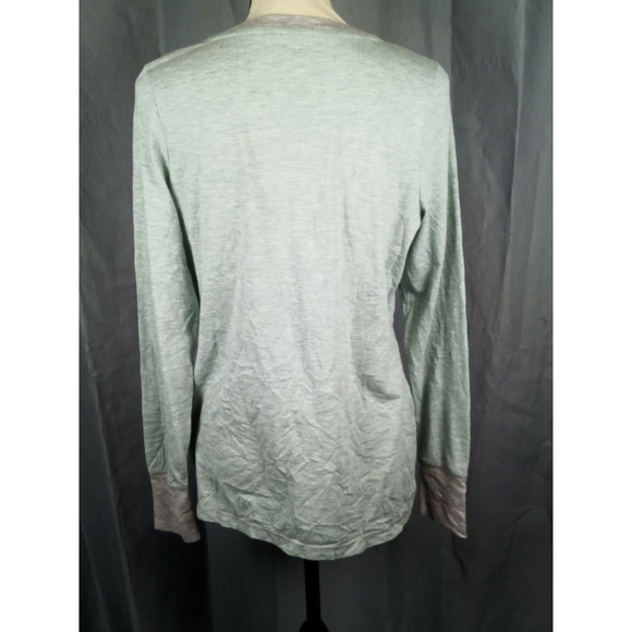 Women's Mossimo Supply Co. Light Gray and Green Long Sleeve Tee XXL - Picture 4 of 6